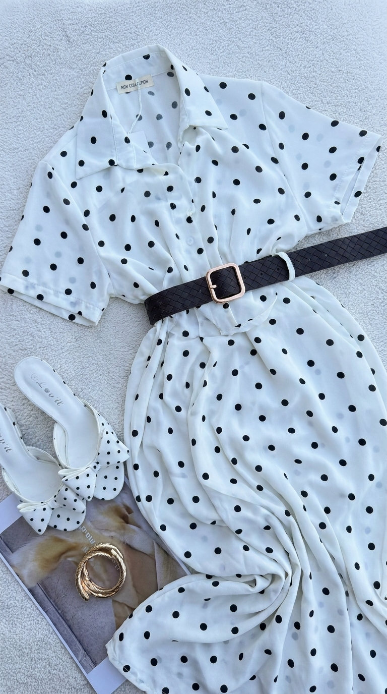 Robe à Pois Classique